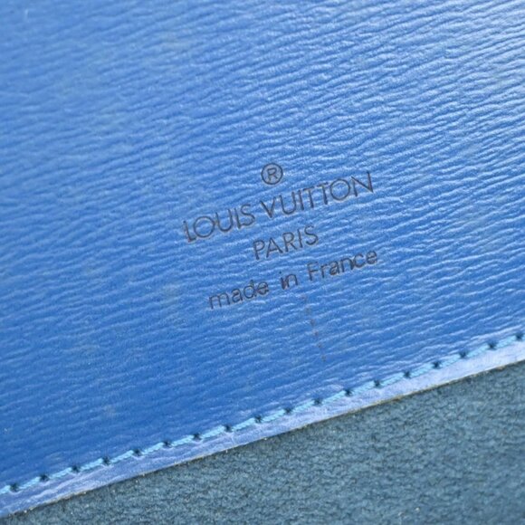 LOUIS VUITTON LV Logo Cluny Shoulder Bag Epi Leather Blue France M52255 85EF306 - Picture 14 of 15